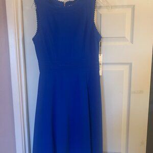 SIZE 4, ROYAL BLUE, A-LINE DRESS, CALVIN KLEIN